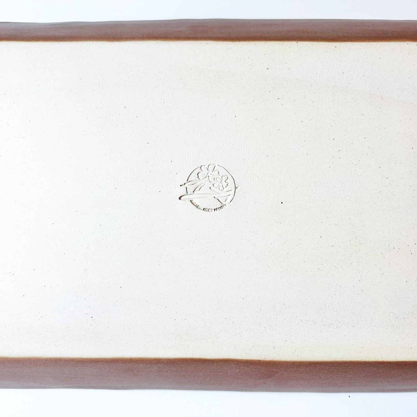White & Purple Large Floral Platter