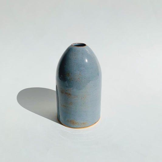 Beehive Bud Vase in Light Blue Shino