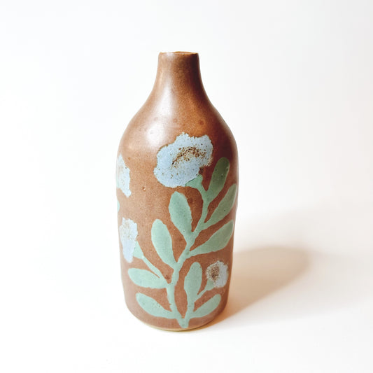 Mini Blue & Hazelnut Bud Vase