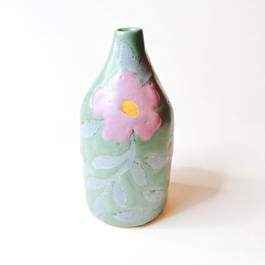 Mini Purple & Sage Bud Vase