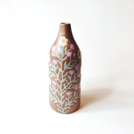 White & Purple Bud Vase