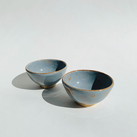 Small Trinket Bowl in Light Blue Shino