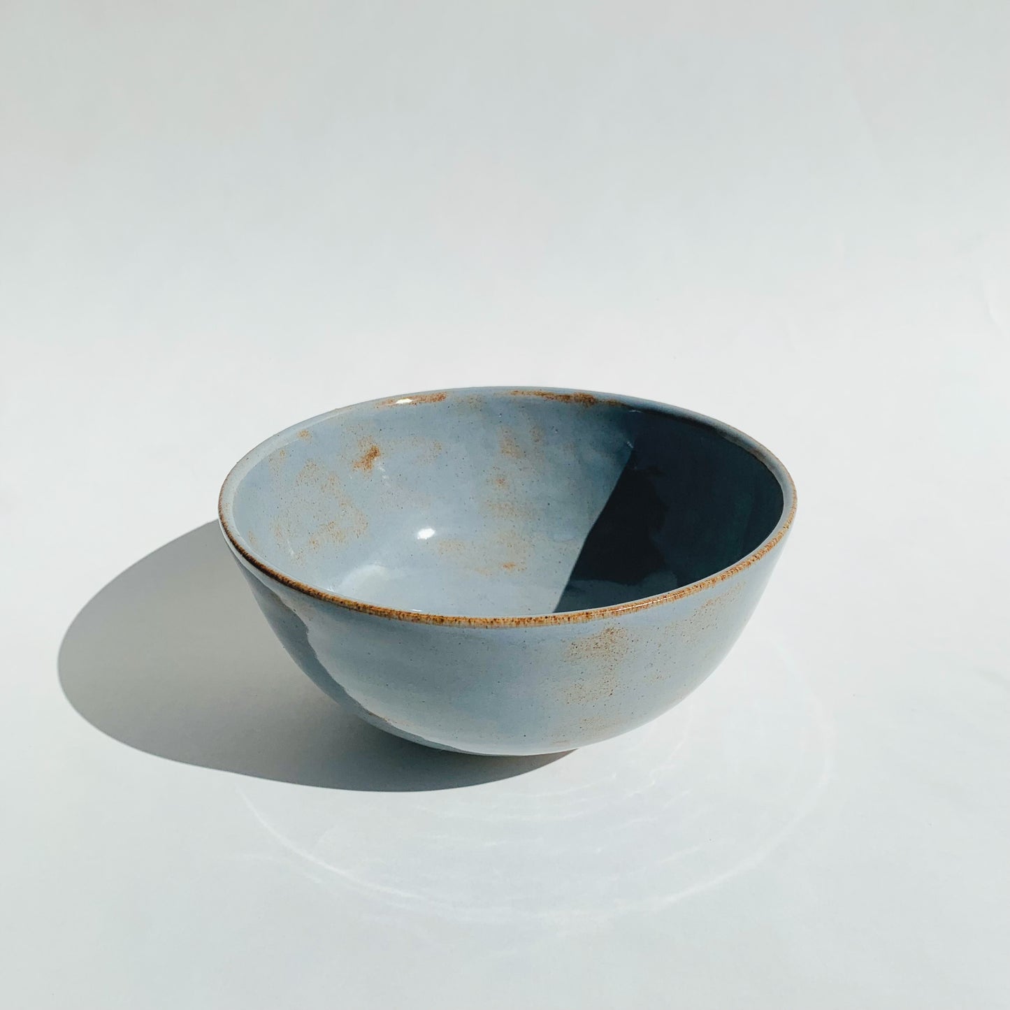 Soup Bowl in Light Blue Shino