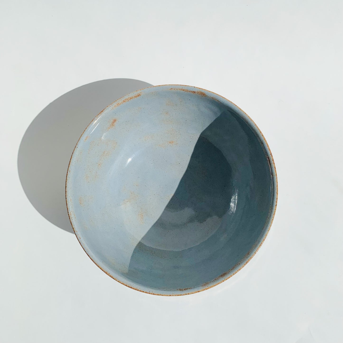 Soup Bowl in Light Blue Shino
